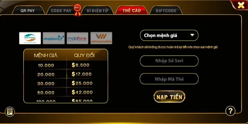 Hướng dẫn nạp tiền vào tài khoản Sao789 nhanh chóng